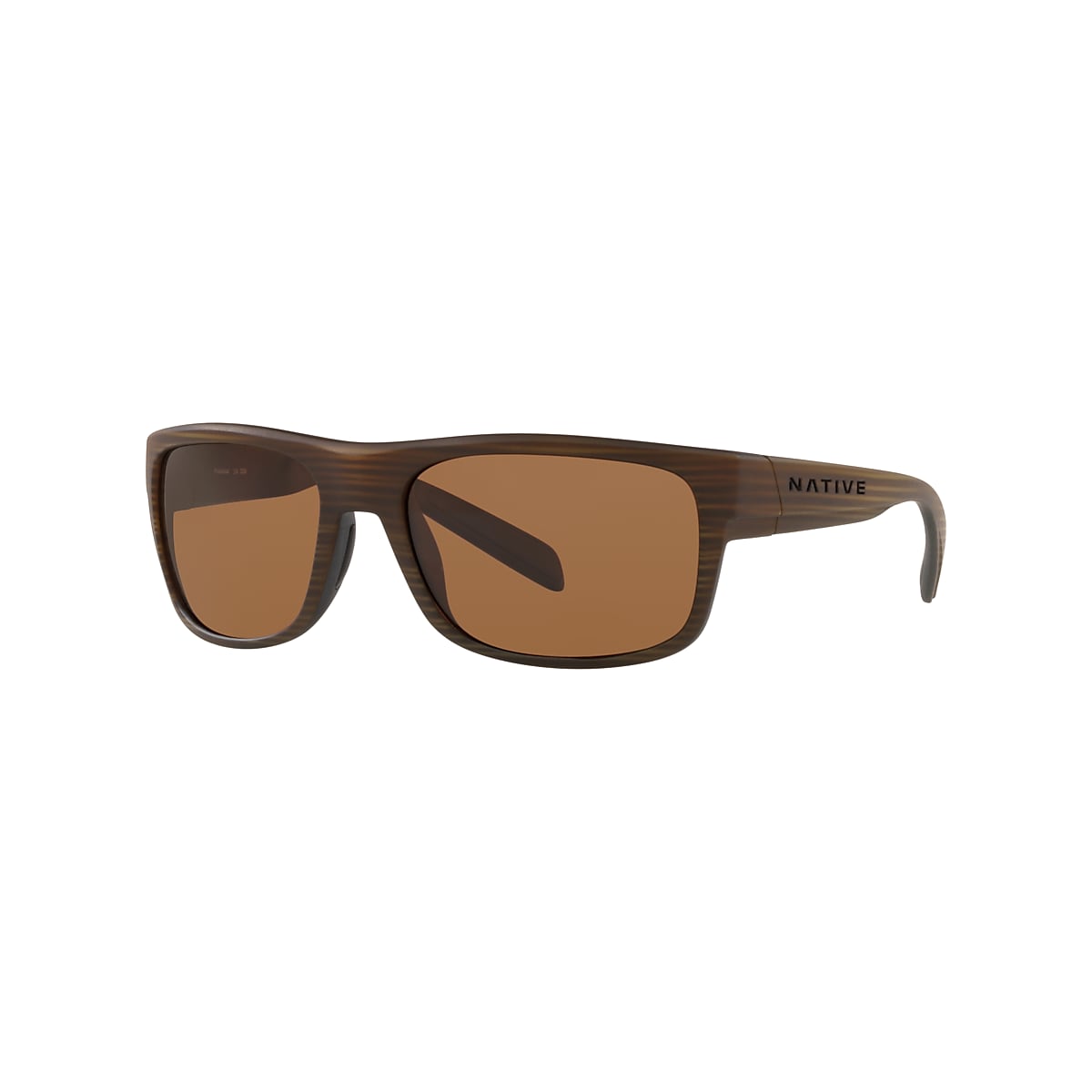 Wood Grain Brown Polarized Premiums Green Lens