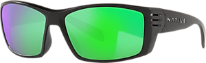 Noir opaque - Green Reflex