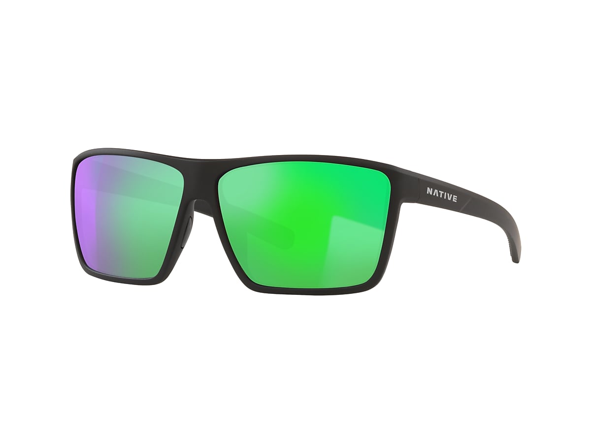 Wells XL Sunglasses in Green Reflex Native Eyewear US